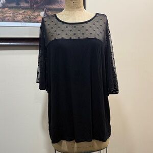 Kim & Cami Black Polka Dot Blouse
